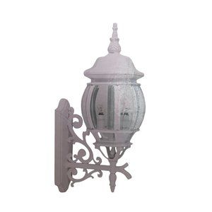 Bel Air Lighting 3-Light Beveled Glass Outdoor Lantern Wall Sconce 59451 White